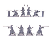 Солдатики из пластика Армия Ивана Грозного №3 (8 шт., серый) 1:32, Уфимский солдатик - фото
