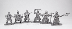 Солдатики из металла Пешие ратники - стрельцы Ивана Грозного, XVI век (пьютер) 40 мм, Три богатыря
