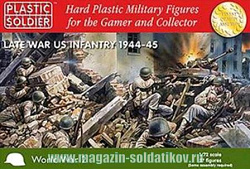 Сборные фигуры из пластика American Infantry 1944-45, 1/72 Plastic solders