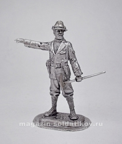 Миниатюра из олова 110 РТ Итальянский офицер горных стрелков, 1914г. 54 мм, Ратник