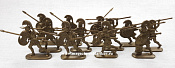 Солдатики из пластика Воины древней Эллады, набор №1 (12 шт, темная бронза) 52 мм, Солдатики ЛАД - фото