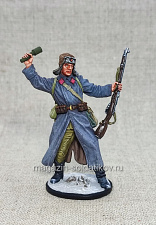 Миниатюра из олова Красноармеец РККА 1941 год, 54 мм, Студия Большой полк - фото