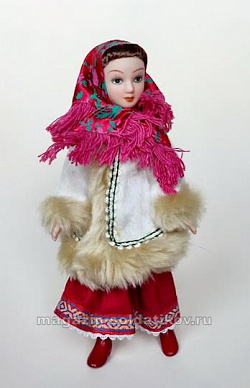 Кукла в зимнем костюме Московской губернии №1