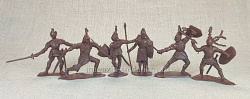 Солдатики из пластика Рыцари, набор из 6 фигур, 65 мм АРК моделс