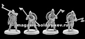 Сборная миниатюра из смолы Варяжская гвардия, 4 фигуры, 28 мм, V&V miniatures - фото