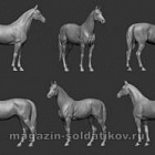 Сборная фигура из смолы Лошадь №3 - Французский англо-араб, 75 мм Chronos Miniatures