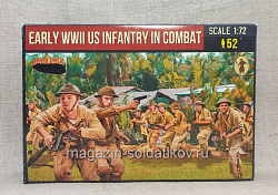 Солдатики из пластика M159 Early WWII US Infantry in Combat (1/72) Strelets (М159) (М159)