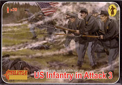 Union Infantry in Attack 3 Gettisburg (1/72) Strelets (179) (179)