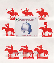 Солдатик из пластика Русские рейтары №2 (8 фигурок, красный) 1:32, Уфимский солдатик - фото