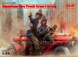 Сборные фигуры из пластика Экипаж американской пожарной машины (1910-е гг), 1:24, ICM
