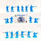 Солдатик из пластика пл012-ГОЛ Выбранецкая пехота (16 фигурок, голубой) 1:32, Уфимский солдатик - фото