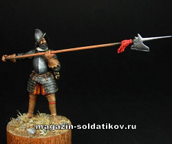 Сборная модель из металла Испанец с алебардой, 54 мм, Chronos miniatures