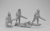 Фигурки из металла Пулеметчики, 28 мм, набор из 4 фигур - фото