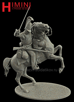 Сборная миниатюра из смолы Рядовой кирасирских полков. Россия 1812 год, 54 мм, HIMINI (HI-60-031) (HI-60-031)