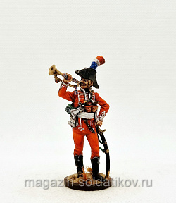 Миниатюра из олова Трубач полка дромадеров. Франция 1801-02 гг. 54 мм,Студия Большой полк