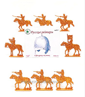 Солдатик из пластика пл013-ЗЛТ Русские рейтары №2 (8 фигурок, золотой) 1:32, Уфимский солдатик - фото