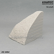 Сборная миниатюра из смолы Насыпь секторная, 28 мм, Аванпост - фото