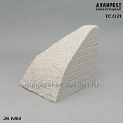 Сборная миниатюра из смолы Насыпь секторная, 28 мм, Аванпост - фото