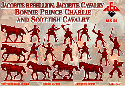 Солдатики из пластика Jacobite Rebellion–Jacobite Cavalry–Bonnie Prince Charlie and Scottish Cavalry(1/72) Red Box
