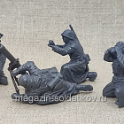 Солдатики из пластика German Mortar Team (winter uniform) 1/32, Mars (32051) (32051)
