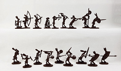 Солдатики из пластика Стража Зайцландии (18 шт, коричневый), Солдатики ЛАД