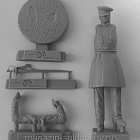 Сборная миниатюра из смолы Обер-офицер Лейб-Гвардии саперного батальона в кирасе, 54 мм, Chronos miniatures