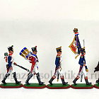 Солдатики из пластика Французская пехота на марше, 1812 год (набор в росписи), Большой полк
