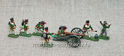Солдатики из пластика в росписи Русская артиллерия 1812 - набор 8 шт., Звезда - фото