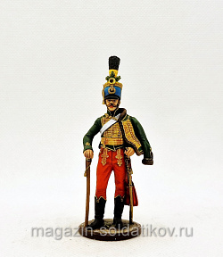 Миниатюра из олова Вахмистр 4го гусарского полка Гессен-Гамбурга.1805-15 гг. 54 мм,Студия Большой полк (ИЛ0377.12.03.54) (ИЛ0377.12.03.54)