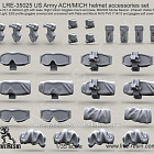 Аксессуары из смолы Набор аксессуаров для шлема армии США ACH-MICH, 1:35, Live Resin