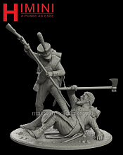 Сборная миниатюра из смолы Бородино, версия №2 (рукопашная) 54 мм, HIMINI - фото