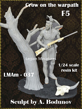 Сборная миниатюра из смолы Crow on the warpath F5 75 мм, Legion Miniatures - фото