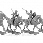 Фигурки из смолы Нормандские всадники, набор №2, 4 фигуры, 28 мм, V&V miniatures