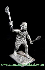 Миниатюра из металла Неандерталец, 54 мм, Магазин Солдатики - фото