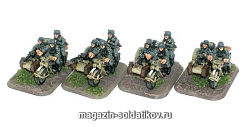 Сборная модель из пластика BMW & sidecar (x4) (15мм), Flames of War (GE400) (GE400)
