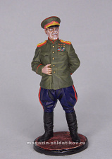 Миниатюра в росписи Маршал Советского Союза Г.К. Жуков, 1945 г., 1:32, Сибирский партизан - фото