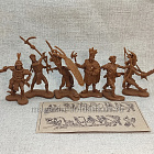 Солдатики из мягкого резиноподобного пластика Набор №30 «Черепаха" - серии "Донгшон / Ванланг» (6 фигур, коричневый) 1/32 ЧЕЛОВЕЧЕК