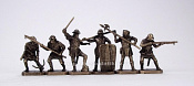 Фигурки из латуни Гуситские войны. Чехи (латунь) 6 шт, 40 мм, Солдатики Публия - фото