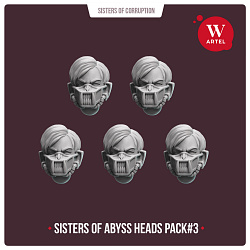 Сборные фигуры из смолы Sisters of Abyss Heads pack#3, 28 мм, Артель авторской миниатюры «W»