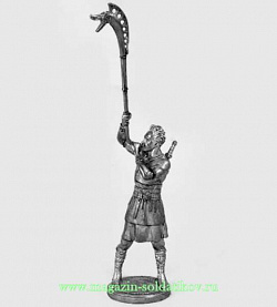 Миниатюра из олова Кельтский воин с трубой, 4 в. до н.э., 54 мм, Россия