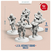 Сборные фигуры из смолы Male Enforcers (Арбитры-М база) L.E.U. 28 мм, Артель авторской миниатюры «W» - фото