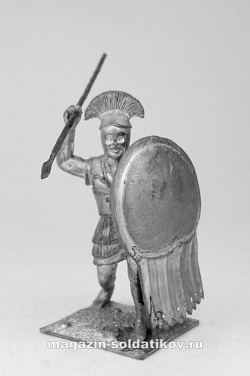 Миниатюра из металла Спартанский командир с копьем, 54 мм, Магазин Солдатики