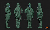 Сборные фигуры из смолы Автоматчик СА в ОЗК СА 60-70е, 1/35 Sarmat Resin - фото