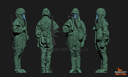 Сборные фигуры из смолы Автоматчик СА в ОЗК СА 60-70е, 1/35 Sarmat Resin (SRsf35017) (SRsf35017)
