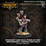Mercenary Rupert Carvolo, Piper of Ord BLI, Warmachine. Wargames (игровая миниатюра) - фото