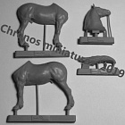 Сборная миниатюра из смолы Лошадь №12 - Арабская порода, 54 мм, Chronos miniatures (CHM-54183) (CHM-54183)