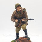 Миниатюра в росписи Огнметчик РККА, 1944 г., 54 мм (НФ0189.14.01.54) (НФ0189.14.01.54)