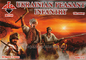 Солдатики из пластика Ukrainian Peasant infantry. 17 cent (1/72) Red Box - фото