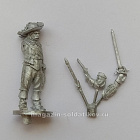 Сборная миниатюра из металла Офицер с пистолетом, 28 мм, Аванпост