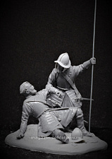 Сборная миниатюра из смолы Пикинеры полков нового строя (набор 1), XVII век, 54 мм, TRILOKA miniatures - фото